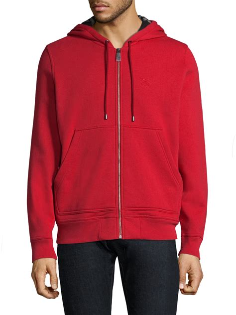 red burberry zip up|Men’s Designer Hoodies & Sweatshirts .